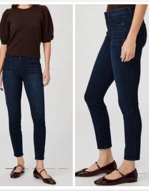 Paige Verdugo Ankle Jeans, Dark Wash, Size 27